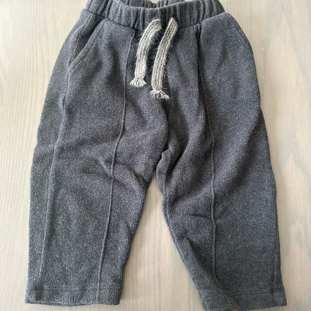 Zara Cozy Baby Gray Sweatpants 9-12 Months